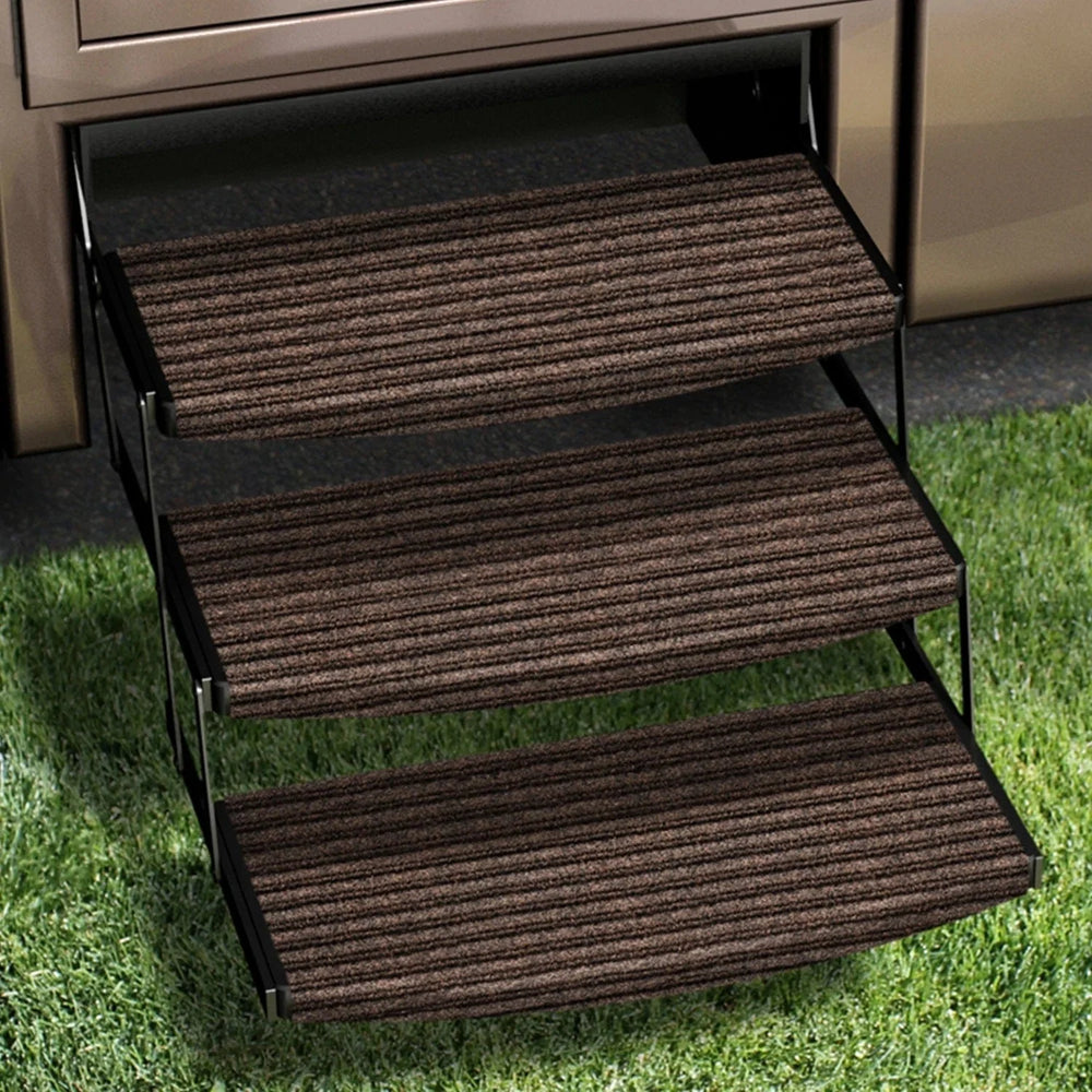 3PACK RUGGIDS UNIVERSAL RV STEP RUG COFFEE BWN 22IN WIDE
