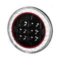 7 INCH ROUND HALO PROJECTOR HEADLIGHT - BLACK (RED)
