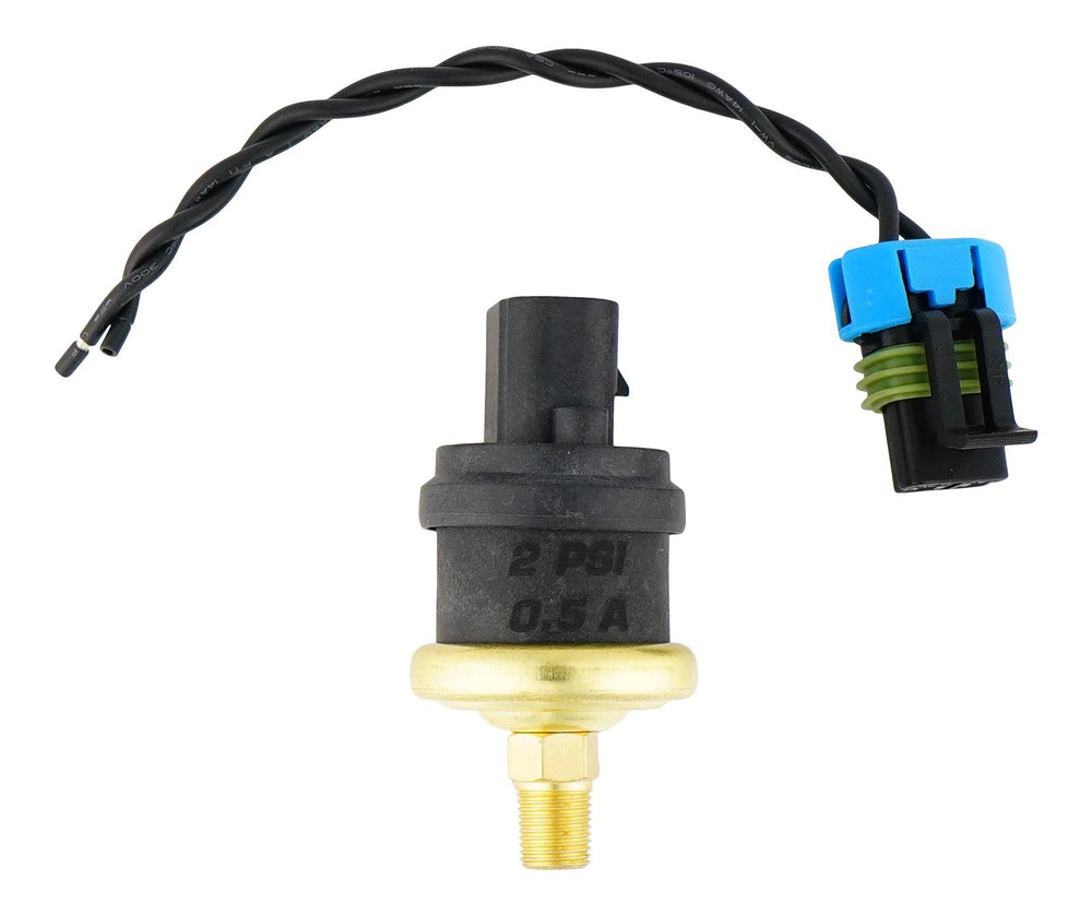 DeatschWerks 2psi 1/8th NPT Adjustable (1-3psi) Hobbs Switch with Pigtail (0.5A)