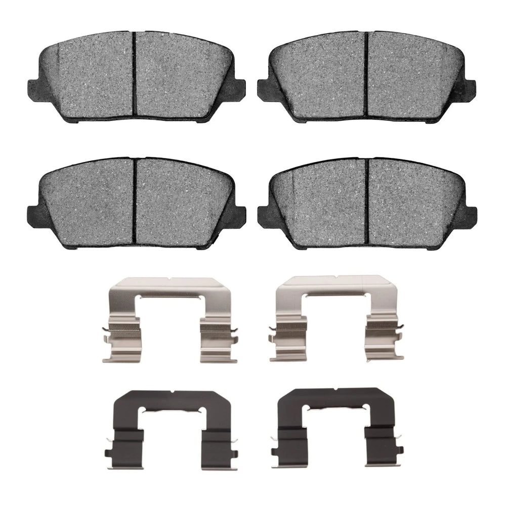 R1 14-18 Kia Forte Koup Front Semi Met Brake Pads and Hardware Kit