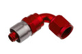 16 AN 90 DEGREE CRIMP STYLE HOSE END RED