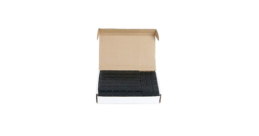 WHEEL WEIGHTS 1/2 OZ. BLACK STEEL STICKON WEIGHTS 30 STRIPS/3OZ PER STRIP