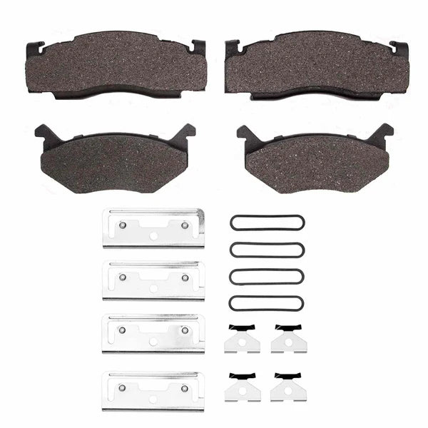 R1 73-89 Plymouth Gran Fury Rear Ceramic Brake Pads and Hardware Kit
