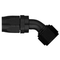 #8 45 Deg Hose End Black