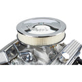 Edelbrock Air Cleaner Pro-Flo Series Round Steel Top Paper Element 14In Dia X 3 313In Chrome