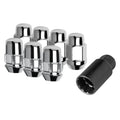 CHROME LUG NUT AND LOCK SYSTEM ACORN BULGE 7/16