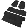 PVC 3D PRINT FLOOR MAT BLACK 3 PIEC