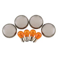 Bikers Choice 00-10 FXST FXD Smoked Turn Signal Lens & Amber Bulb Kit Replaces H-D 69304-02