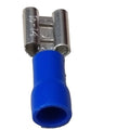 HEAT SHRINK BLUE VINYL LOCKING SPADE TERMINAL 16-14 GAUGE #6