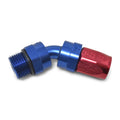 Russell Performance -12 AN Red/Blue 45 Deg Swivel Dry Sump Hose End (-12 Port 1-1/16in-12 Thread)