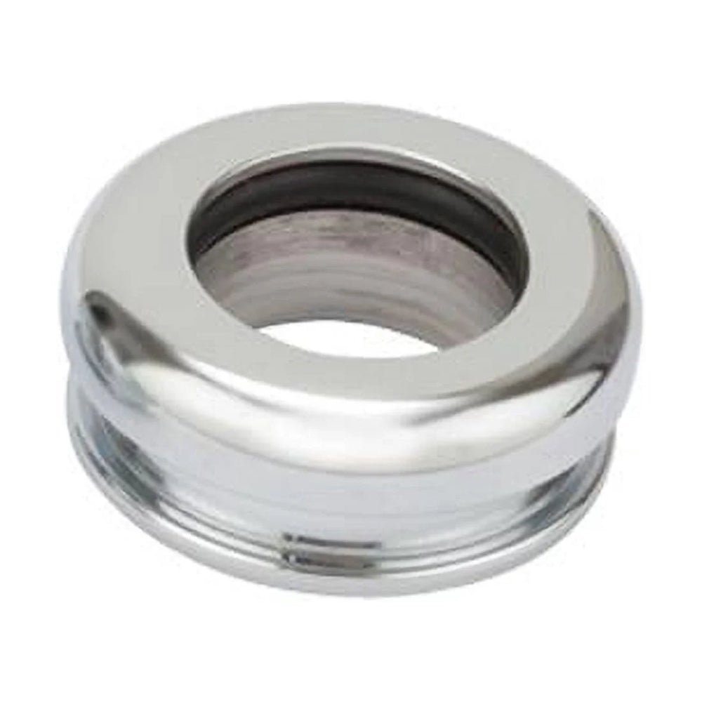 CHROMED DELUXE TOP ROUND BOOT; 5/8IN. SLIDING BEZEL;