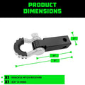 Rhino USA Shackle Hitch Receiver W/ D-Ring (White)