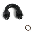 Fragola -8AN (3/4-16) 180 Degree ORB Adapter Black