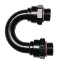 Fragola -8AN (3/4-16) 180 Degree ORB Adapter Black