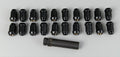 12MM X 1.50 5 LUG KIT SMALL DIAMETER BLACK CHROME (LUGS & KEY)