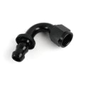 Fragola -8AN Push-Lite End 120 Degree - Black