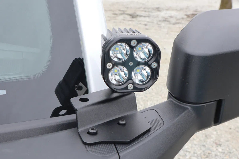 2021+ Bronco Black Ops Single A Pillar Base Light Mount (Bare Steel)