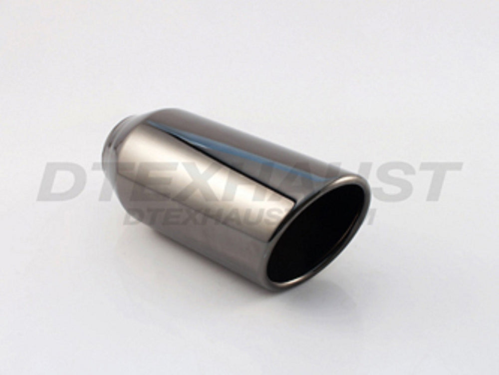 BLACK CHROME 4.00 IN X 9.00 IN ROLLED SLANTED TIP