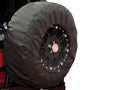 Universal Large Window Pane Tire Cover with 17 Inch Diameter Window, Black Diamond Rampage