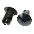 Moroso Quick Fastener - Oval Head - 7/16in x .500in - Aluminum - Black - 10 Pack