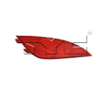 CAPA LH RR BUMPER REFLECTOR HYUNDAI TUCSON 20102015