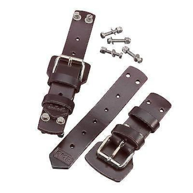 OMP - Large Leather Bonnet Straps (Black)