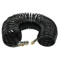 35 FT BLACK BRAIDED COIL HOSE WITH 1/4IN M SWIVEL W/CLOSE ENDED CLIPON