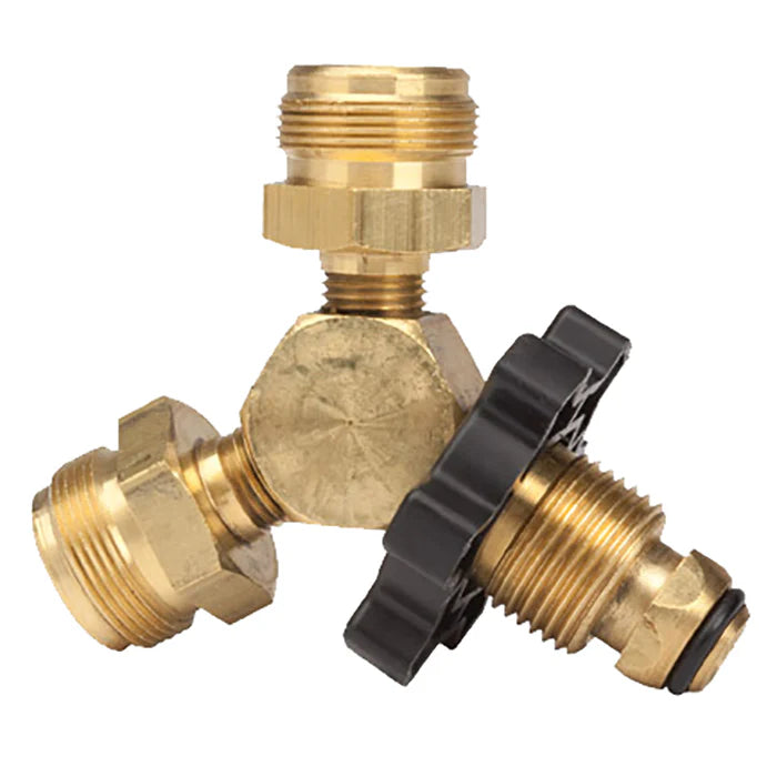 MR. HEATER PROPANE Y MALE ADAPTER WITH HANDWHEEL