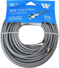 50FOOT WEATHERPROOF RG6 COAXIAL CABLE