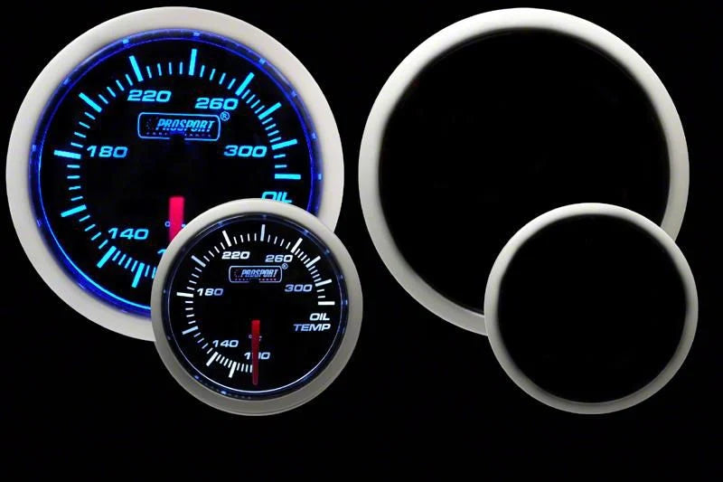 ProSport Oil Temperature Gauge Electrical w/Sender 52mm Blue/White Universal