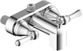 UTOPIA 4IN TUB SHOWER FAUCET BRUSH NICKEL W/TEA POT HANDLES & SHOWER HOSE ADAPTE
