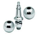 Hitch Accessories: Interchangeable Hitch Ball; 1 inch shank; 1 7/8 and 2 inch balls; 8000 lb rating; chrome