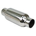4.00IN X 9.00IN RESONATOR HIPOLISHED SS MUFFLER 2.50IN ID / 2.50IN OD