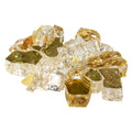 1/2IN AMBER DIAMOND REFLECTIVE FIRE GLASS (AMBER) 10 LB BAG