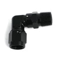 Fragola -6AN Female Swivel To 3/8 NPT - 90 Degree - Black