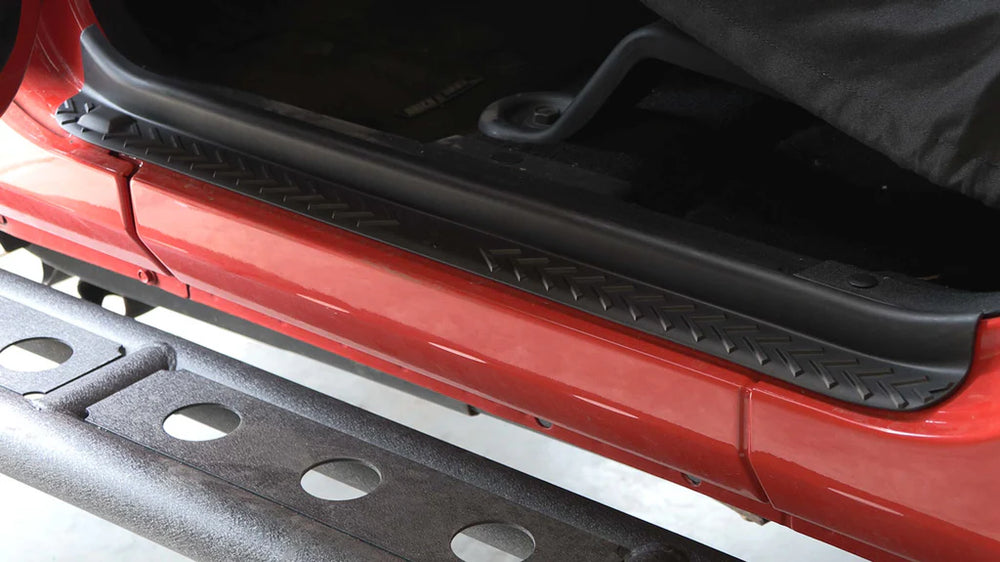 0718 WRANGLER 2 DOOR TPC PLASTIC OFFROAD DOOR ENTRY GUARDS MATTE BLACK FINISH(SOLD AS PAIR)