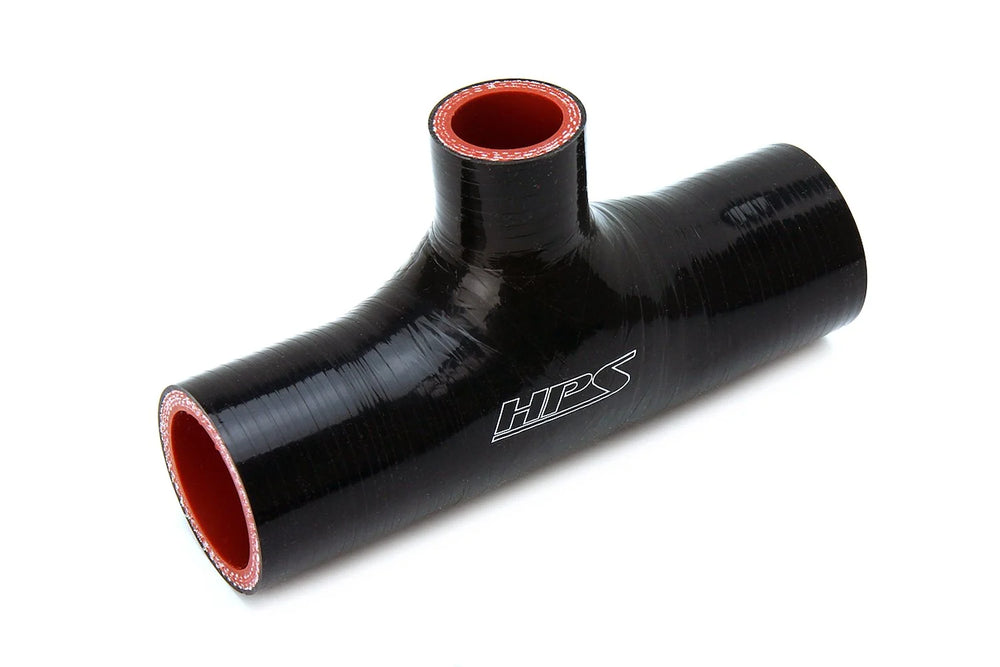 HPS Performance 2.25 ID 1 ID branch Black Silicone Coupler Blow Off Valve T Hose Tee