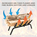 1/2 INCH 18IN STEEL FIREPLACE GRATE WITH EMBER RETAINER