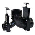 ELL DOUBLE ROTATING VALVE 3IN HUB X 11/2IN HUB X 3IN SPIGOT OUTLET