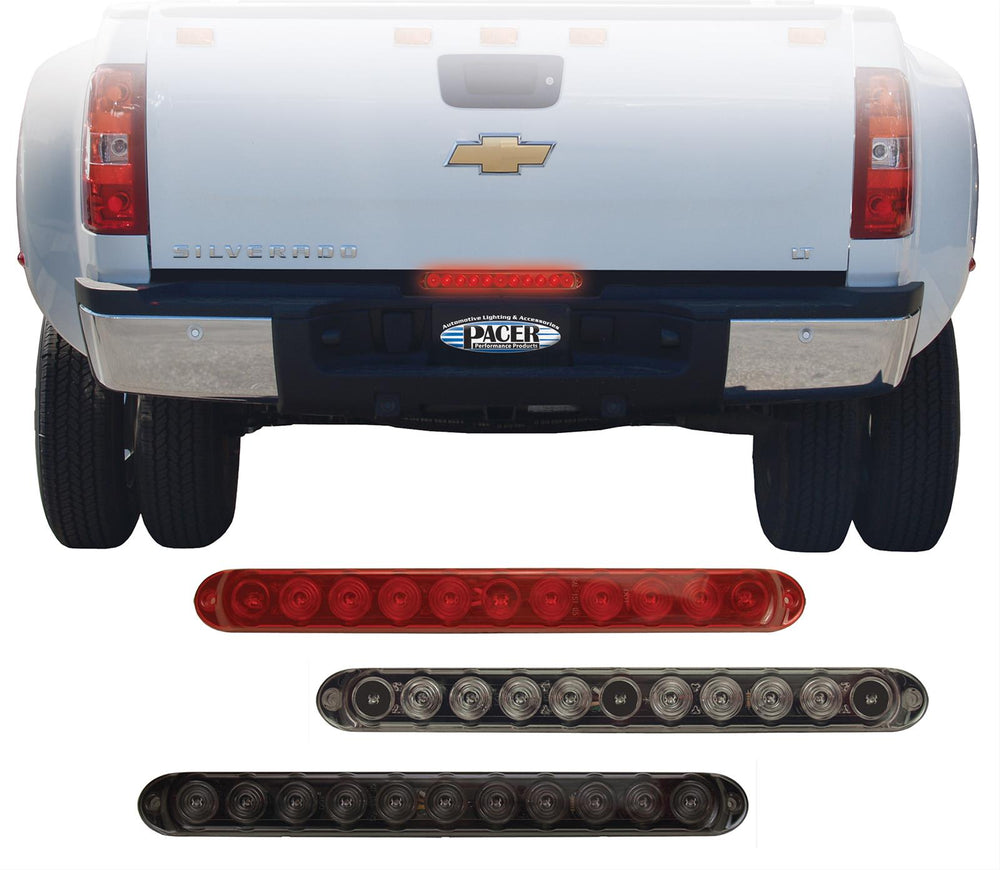 LED Light Kit: 1982-2005 various makes Downsize Pick Up; LED Tailgate Light; 49 inch wide; 4 functions - running light, brake light, left turn signal, and right turn signal; red