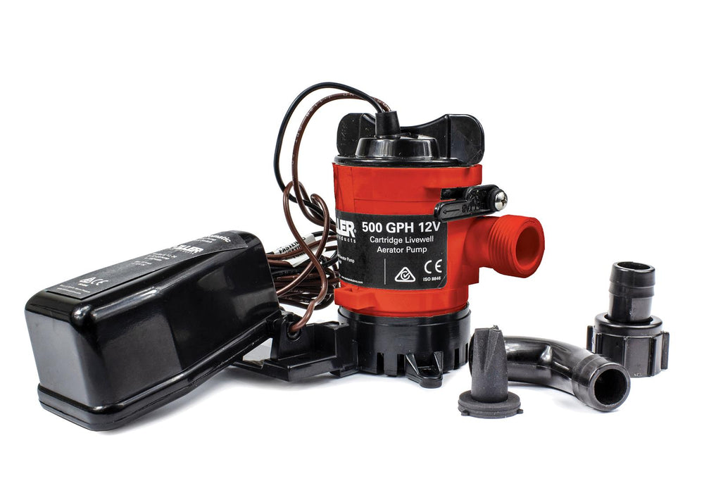 CARTRIDGE BILGE PUMP FLOAT SWITCH COMBO 500 GPH