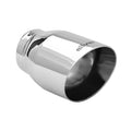 EXHAUST TIP 2.5IN ID SPECIALTY ROUND ANGLE OUTLET 5.5IN OAL STAINLESS
