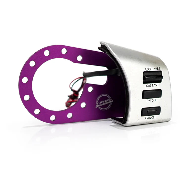 NRG Steering Wheel 350Z Cruise Control Relocation Kit - Purple