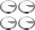 Advan 63mm Flat Centercap - White/Silver Alumite