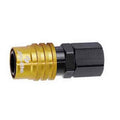Q/R 1/8npt Female Str Socket Valved Gold/Black