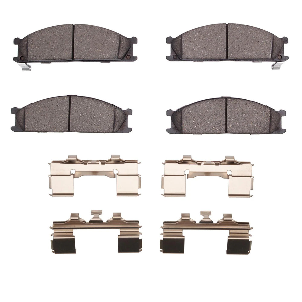 R1 85-15 Nissan 720 DATSUN Front Semi Met Pads & Hardware Kit