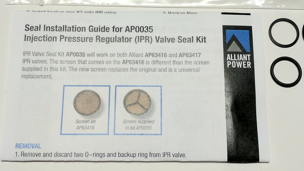 ~(1 lbs. 7X4X2)~ Injection Pressure Regulator (IPR) Valve Seal Kit