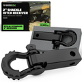 Rhino USA Shackle Hitch Receiver W/ D-Ring (Black)