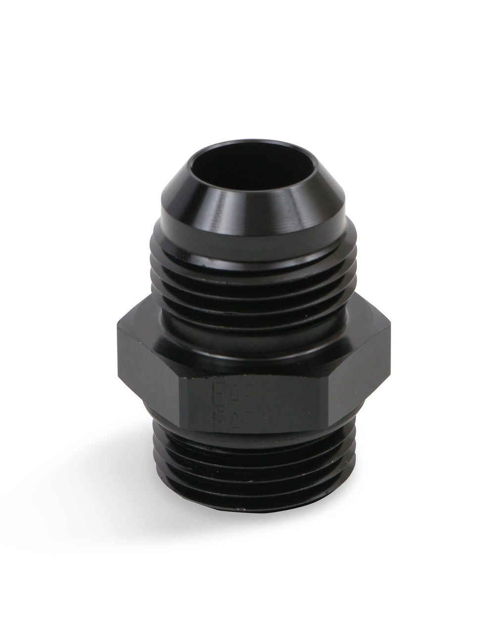 -16 MALE TO -16 CONTOURED PORT BLACK