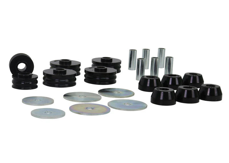 Body mount - bushing 12 Bushings 6 Tubes 6 Washers Grease